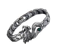 YARNOW Bracciale Uomo Dragone Totem Acciaio Inossidabile Resistente Moda Decorazione Unisex per Anno del Drago e Feste Design Unico e Antifading