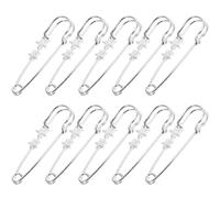 YARNOW Brooch Pin E Dress Clips In Argento 10 Pezzi Con Fascia Regolabile A Vita Per Sciarpe E Cappelli Donna Uso Casual
