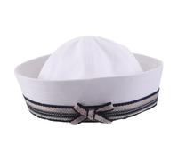 YARNOW Cappello Marinaio Donna Retro con Fiocchetto Elegante Copricapo Capitano Yacht per Cosplay e Feste Tema Accessorio Marittimo Femminile Classico