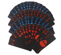 YARNOW Carte Da Gioco Impermeabili A Tema Di Carte Da Poker Con Teschio Fantastiche Carte Da Gioco Ponte Adulti Giocando Carte Impermeabili Saltare Mazzi Giocare a Carte Da Poker Pvc Nero