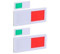 YARNOW Cartelli per Porte Ufficio 4 Targhette Autoadesive Bicolore Rosso Verde Indicatore Occupato e Non Disturbare per Sale Conferenze