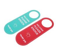 YARNOW Cartello da Appendere alla Porta in Pu Rosso e Verde, Set 2 Pezzi Non Disturbare e Benvenuti, Si Prega di Bussare", Cartello Privacy per Ufficio, Hotel e Sala Riunioni