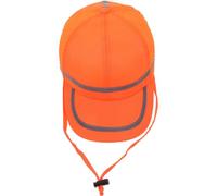 YARNOW Casco di Sicurezza da Lavoro Riflettente Arancione in Plastica Imbottitura Rigida e Fori Laterali, Cappello da Sole Traspirante per Cantieri Industriali e All'aperto