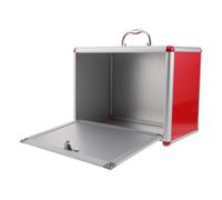 YARNOW Cassetta di Suggerimenti in Medium-density Fiberboard e Lega di Alluminio, Urna Elettorale Rossa, Adatta a Uffici e Campagne di Fondi