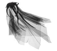YARNOW Cerchietto Halloween con Tulle Nero Traspirante e Fiore di Rosa, Accessorio Raffinato e Comodo per Feste di Halloween e Celebrazioni del Giorno dei Morti