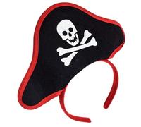 YARNOW Cerchietto per Piratessa Nero Leggero, Accessorio Cosplay Resistente che Mantiene la Forma dei Chioma, per Feste a Tema e Carnevale