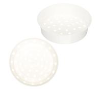 YARNOW Cestello Rotondo e Compatto per Cottura a Vapore Bianco in Plastica 2 per e, per Cucina e Veloce