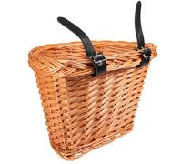 YARNOW Cestino per Bicicletta in Vimini a Forma, Staccabile e Facile da Fissare, Cesto Anteriore Resistente per Uso Esterno e Trasporto Oggetti Colore Casuale
