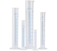 YARNOW Cilindri Graduati in Plastica da 1000 ml, Set di 5, Base Stabile e Resistente al Rotolamento, per Processi Chimici e Laboratorio