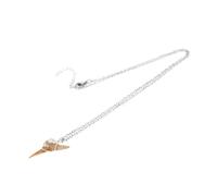 YARNOW Ciondolo fossile dei denti da squalo collana di conchiglie collana di dinosauri collana da masticare con denti di squalo collana di squalo per gli uomini Metallo Argento