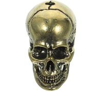 YARNOW Ciondolo in Ottone Teschio Vintage per Chiavi, Halloween | Ornamento Oro Lucidato a Mano, per Catena Collana e Borsa, Regalo Personalizzato