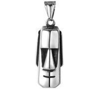 YARNOW Ciondolo Moai in Acciaio Inox 316l Testa Isola di Pasqua per Collane e Bracciali, Accessorio Gioielleria Uomo Donna per Creazioni Fai da Te e Regali Personalizzati