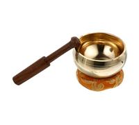 YARNOW Ciotola Per Meditazione in Stile Tibetano Con Cuscino Battente Accessorio Per Yoga e Tapping Manuale Leggero e Portatile
