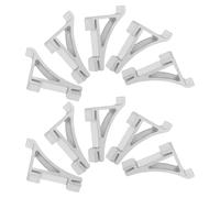 YARNOW Clip di Supporto in Alluminio Argento 10 Pezzi Facile Installazione e Ottimizzazione dello Spazio per Ripiano Frigorifero e Congelatore per Uso Domestico e Commerciale