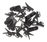 YARNOW Clip per Microfono da Colletto Nero in Abs, 20 Pezzi, Facile da Agganciare per Performance e Interventi al Leggio, Libera le Mani Morsetto Girevole