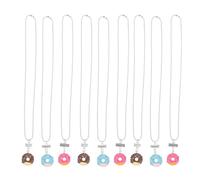 YARNOW Collane Ciambella Portatile 9 Pezzi Set, Collane Decorative a Forma di Ciambella per Amicizia, Accessori Leggeri e Colorati per Regali Personalizzati Amici