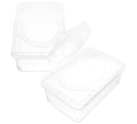 YARNOW Contenitore per Salviette Umidificate 2 Pezzi in Pp con Coperchio Antipolvere, Resistente e Non Si Deforma, per Culla e Tavolo da Pranzo