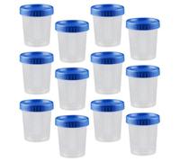 YARNOW Contenitori per Campioni 120ml in Plastica Pp Blu Tappo a Vite Antigoccia, Set da 25 Pezzi per Preparazione Campioni e Istologia