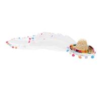 YARNOW Copricapo da Sposa Tessuto Leggero, Facile da Indossare e Togliere Mini Cappuccio con Pon Pon Colorati per Matrimoni e Festa Prematrimoniale