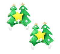 YARNOW Corna di Renna in Velluto Dorato 2 Set Decorazione Natalizia per Auto Resistenti e Facili da Installare Durante Natale per Veicoli sulla Strada