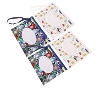 YARNOW Custodia da Viaggio per 4 Salviettine Umidificate per Ragazzo Ragazza, Sacchetto Sigillato in Eva Riutilizzabile Cerniera Resistente All’acqua, Dispenser Portatile per Pannolino