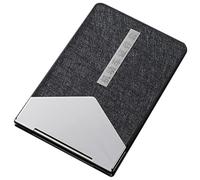 YARNOW Custodia per Patente di Guida in Metallo Nero, Portadocumenti Portatile 2 Scomparti, Design Classico e Struttura Razionale, come Regalo Elegante