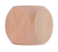 YARNOW Dadi Gioco in Legno Beige 80mm Cubo Multifunzionale per Giochi di Ruolo e Feste Creatività Artigianale Libertà D'uso Minimalista Moderno