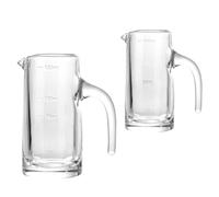 YARNOW Decanter per Vino in Vetro Trasparente 100ml+150ml Set da 2 Bicchieri per Liquori Domestici, Misurini Graduati per Bar e Casa, Distributore di Vino Multiuso per Succhi e Tè Freddo