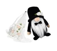 YARNOW Decorazioni per Matrimoni 2 Pezzi Bambola da Sposa e Sposo di Peluche senza Volto Gnomi Nuziali Ornamentali per Tavolo e Arredamento Casa Regalo Sposi