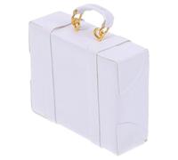 YARNOW di casa delle bambole Casa di bambole giocattoli per la casa delle bambole valigia per casa delle bambole in miniatura valigetta in miniatura mini valigie MDF bianca