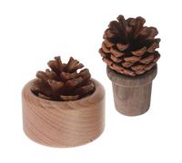YARNOW Diffusore di Aromaterapia in Legno Naturale 2 Pezzi Diffusore di Oli Essenziali Venatura Legno per Profumare Casa e Ufficio Silenzioso per Camera da Letto e Soggiorno