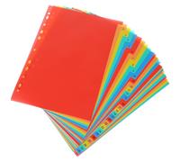 YARNOW Divisori per Raccoglitori A4 31 Schede Numerate Linguette, Set Divisori Indice per Quaderni e Cartelle, Separatori Documenti per Ufficio e Scuola, Organizzazione Fogli Verticale