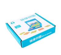 YARNOW Educativo in Legno per Puzzle per Sviluppo Intellettuale Sensoriale per Ragazzi Ragazze Colorato con Design Specchio Migliora Coordinazione Capacità Comunicative