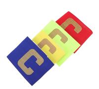 YARNOW Fasce Elastiche da Capitano per Calcio 4 Pezzi Colorate Antiscivolo, Bracciali Sportivi Leggeri e Lavabili, Accessori Team Leader per Attività di Squadra