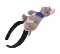 YARNOW Fascia per Capelli con Pupazzo di Tessuto a Forma di Piccolo Marsupiale Testa di Animale Zoo per Feste Halloween Accessori Fotografici Grigio