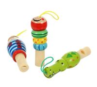 YARNOW Fischietti in Legno a Forma Di Animale Set Da 3 Pezzi Giocattoli Creativi Per Ragazzo Ragazza Fischietto Educativo Leggero e Sicuro Per Feste e Sviluppo Sensoriale