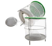 YARNOW Gabbia Sospesa per Cattura Mosche Copertura Antipioggia Rete Pieghevole Resistente per Uso Esterno e Ranch Trappola Insetti Facile da Installare e Spostare