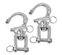 YARNOW Ganci a Molla in Acciaio Inox 316 da 3 1/3' per Ormeggio Barche, Grilli Girevoli a Sgancio Rapido per Vela, Ferramenta Marina Resistente per Yacht, Set da 2 Pezzi per