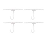 YARNOW Ganci Adesivi per Zanzariera a Cupola in Plastica Bianca, Set da 4 Pezzi, Facili da Installare, per Soffitto, per Tende da Letto e Balcone
