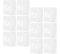 YARNOW Ganci in Plastica Multiuso 30 Pezzi per Bagno e Cucina, Supporto da Parete per Flacone Spray, Salvaspazio Adesivi senza Foratura per Appendere Oggetti