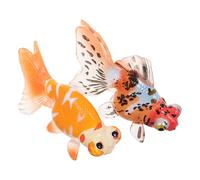YARNOW Giocattoli a Forma di Pesce Rosso 2 Pezzi in Plastica Robusta per Decorazioni Acquario Ragazzo Ragazza e Scuola