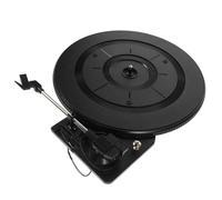 YARNOW Giradischi Retrò Meccanismo Grande e Funzionamento Silenzioso, in Plastica Nera, Stile Vintage Classico per Decorazioni Casa e Appassionati di Musica