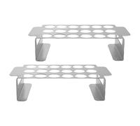 YARNOW Griglie per Barbecue e Resistente Set 2 in Inossidabile 18 Fori Cottura Uniforme per Jalapeno per Grigliate Amici e Famiglia