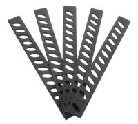 YARNOW Guaina Protettiva per Coltelli da Cucina 5 Pezzi in Plastico Nero Resistenza alla Deformazione per Accessori Utensili da Cucina Sicuri