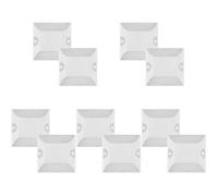 YARNOW Indicatori Stradali Riflettenti in Alluminio E Plastica Borchie Di Sicurezza Gialle E Bianche 10 Pezzi 3.9X3.9X4.9 Pollici Segnali Per Strade E Autostrade