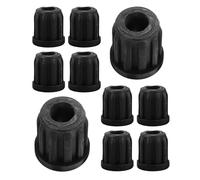 YARNOW Inserti Manicotto per Rotelle per Gamba Sedia, 20 Pezzi in Plastica Nera Resistente, Presa di Montaggio Espandibile per Ruote Mobili da Ufficio, Accessori per Sedie da Lavoro