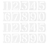 YARNOW Kit di 20 stencil per marciapiedi: stencil con numeri civici da 0 a 9, modelli in plastica riutilizzabili per dipingere su strada, muro, legno, segnaletica per cassette postali e progetti