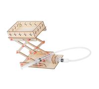 YARNOW Kit Fai da Te Piattaforma Elevatrice Idraulica in Legno Macchina da Laboratorio Educativa per Gioco Scientifico Manuale Altezza Regolabile per Esperimenti Scolastici e