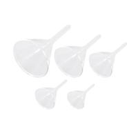 YARNOW Labware Triangle Funnel in Vetro, 5 Pezzi, per Liquidi e Polveri, per Esperimenti Scientifici in Laboratorio