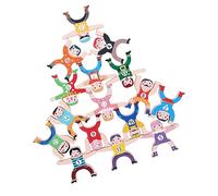 YARNOW Legno Impilabili per Educativo per Sviluppo Motorio Set 10 per Creatività e Stabilità per 3 Anni